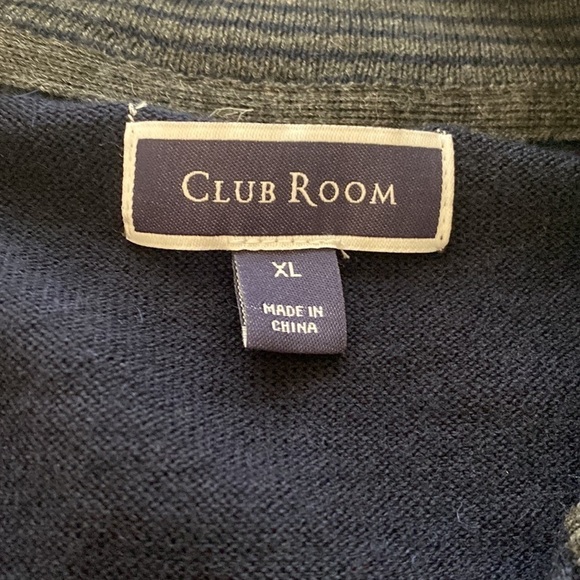 Club room Mens Navy 1/4 Zip Wool Mix Pullover Sweater | XL - Picture 4 of 11